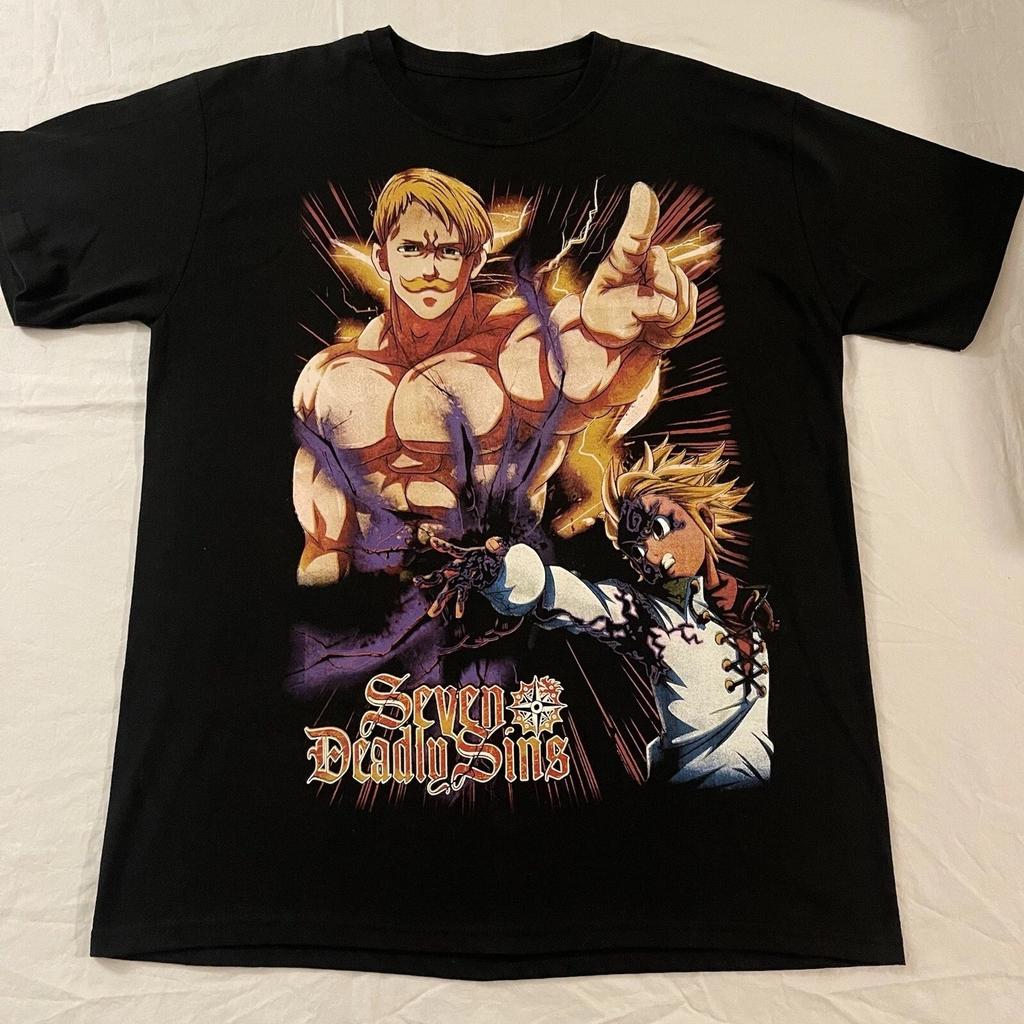 2026 New Year The Seven Deadly Sins Illustration Anime TShirt Mens Roundneck Shortsleeved Tshirt