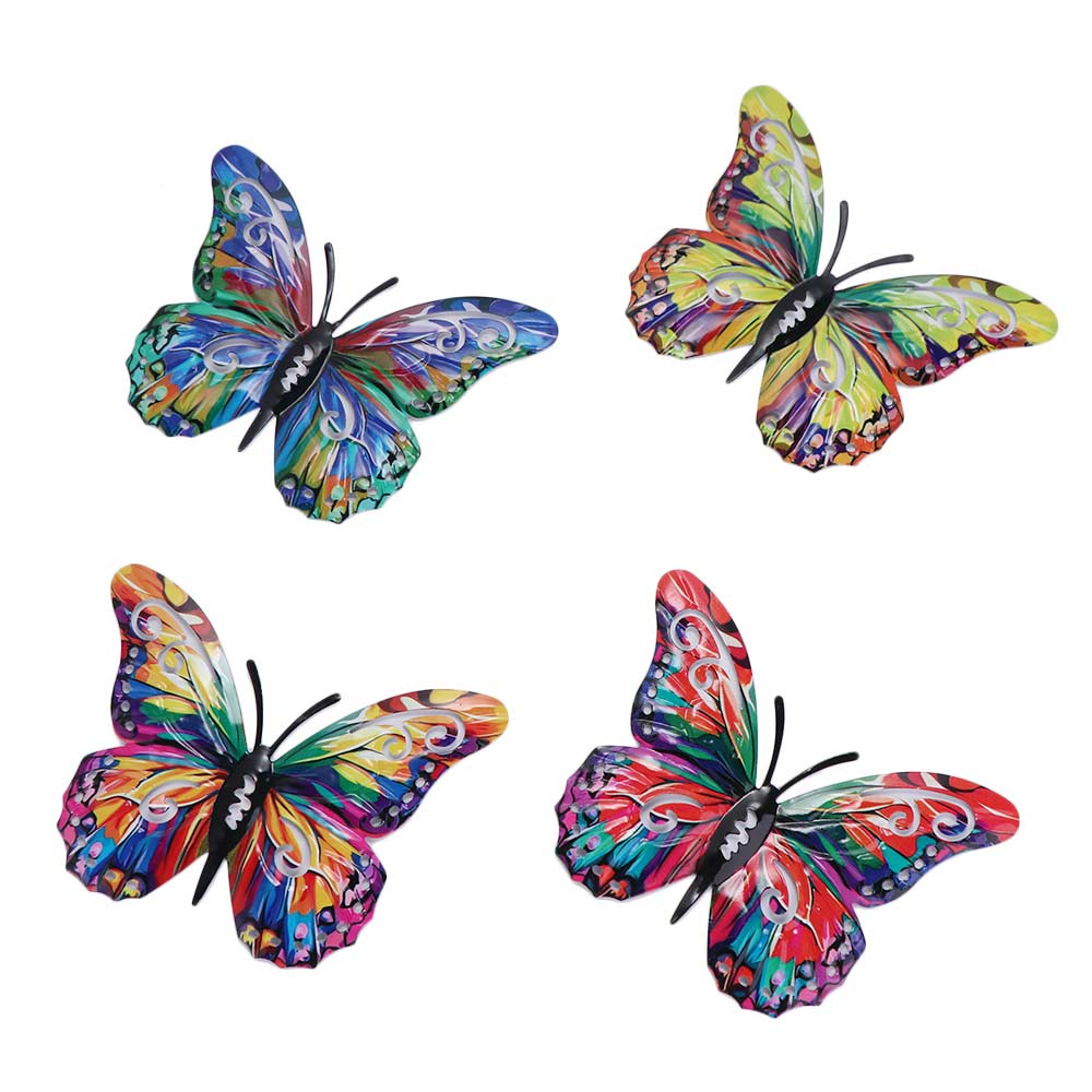 4 Pcs Metal Butterfly Wall Decor Multifunctional Hanging Decoration Butterfly Wall Hanging Balcony