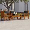 Day and Night - Day and Night 5-piece Garden Furniture Set with Cushions Solid Acacia Wood
