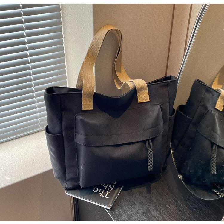 Large Capacity Bag Women's 2025 New Canvas Shoulder Bag Trendy Tote Bag Fashion Casual Lightweight Handbag