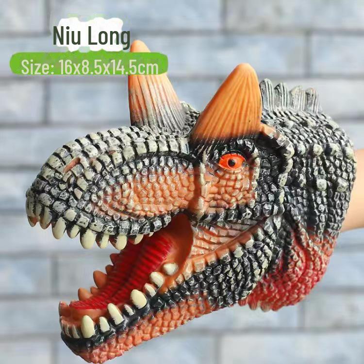 

Перчатки для кукол-динозавров: Мягкая резиновая игрушка-модель трицератопса и тираннозавра для детей