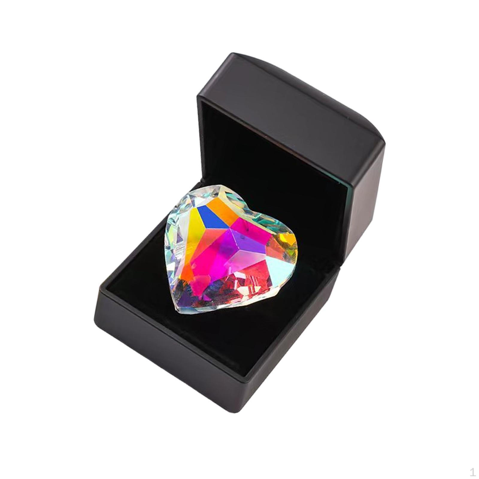 

Різнобарвна люстра-сердечко, багатофункціональна елегантна підвіска для домашнього саду з подарунковою коробкою 3cmx3cm