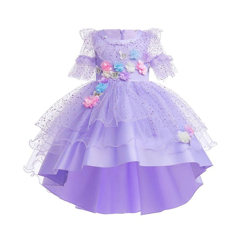 

Isabela Princess Encanto Gauze Dress Trailing Girl Performance Clothing Cosplay 150cm/59.1 in