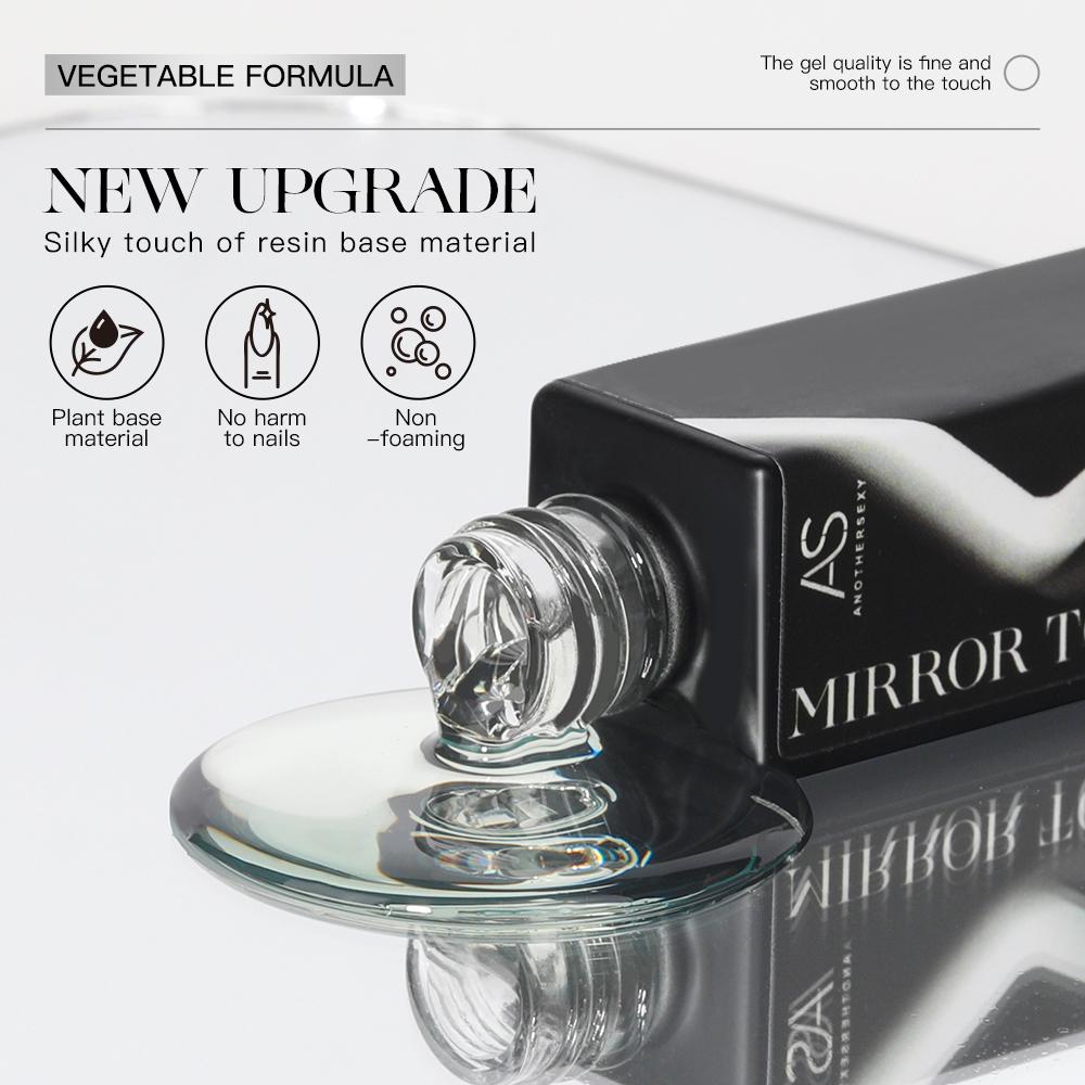 Professional Chrome Mirror Powder Top Coat UV Gel Varnish Semi Permanent Nail Polish Mirror Glitter Powder