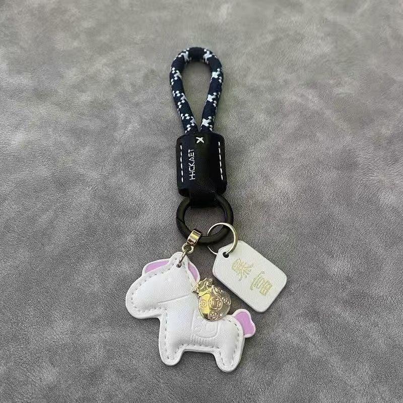 Cowhide Minimalist Couple Keychain - Exquisite Gift Bag Charm