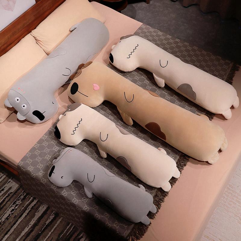Creative Long Dog Plush Pillow Soft Stuffed Toys Cartoon Animal Puppy Doll Nap Sleep Hug Pillow Cushion Birthday Gift for Kids