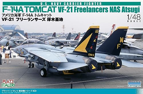 פלץ/איטאלרי קנה מידה 1/48 F-14A טומקט של הצי האמריקאי VF-21 פרילנסרים בסיס האוויר אטסוגי דגם פלסטיק TPA-30
