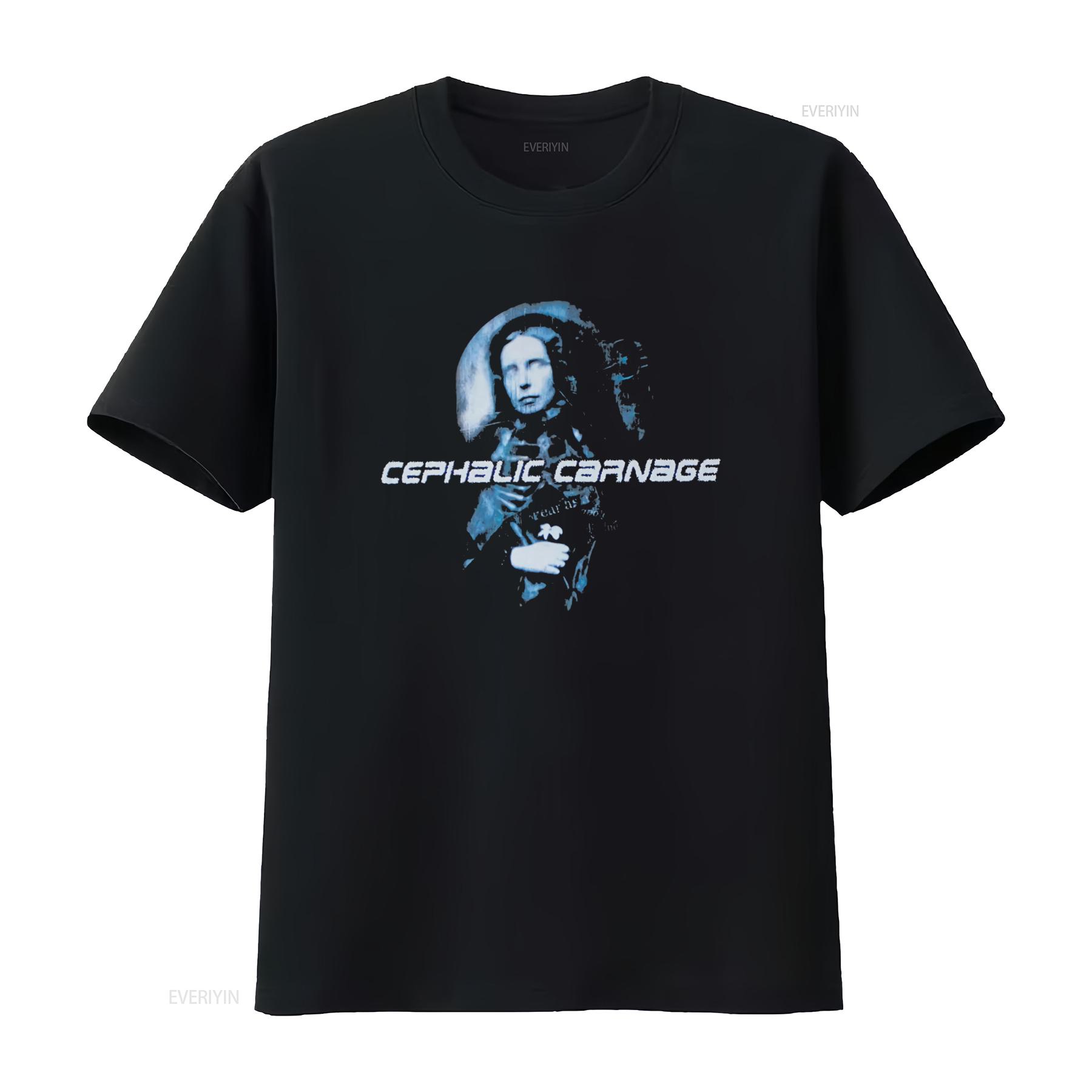 

Mens Cephalic Carnage Anomalies T Shirt XX Large Black Unique Design for Metal Fans vintage Washed streetwear Breathable 4XL