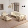 Day and Night - Day and Night Garden Furniture 8 Pieces and Cushions Solid Pine Wood