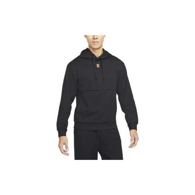Nike Solid Color Logo Print Hoodie Men Tops Black DA5712-010