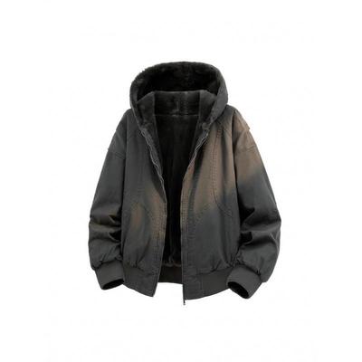 Men's Casual Hooded Cotton Jacket with Fleece Lining – Thick, Warm & Stylish Workwear Coat