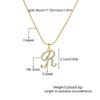 "Elegant 26-Letter Zircon Inlaid Gold Snake Chain Necklace"