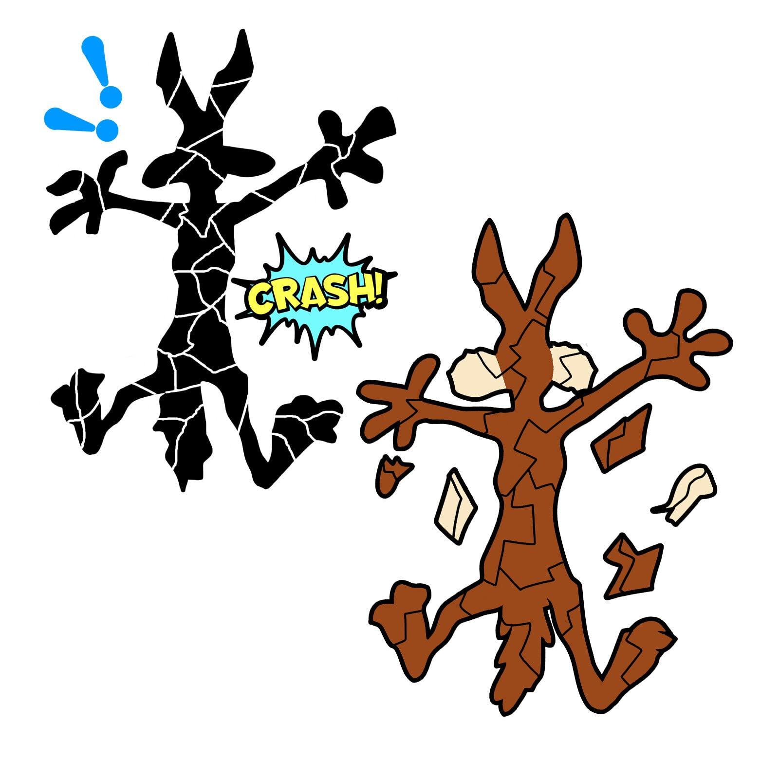 

Наклейки на автомобиль для исправления царапин и вмятин, Забавный мультяшный койот на кусочки, Наклейки на бампер для фургона, автомобиля, грузовика, мотоцикла, ноутбука, скейтборда, стены One Size