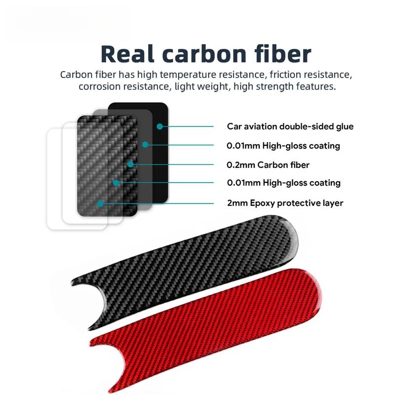 Real Soft Carbon Fiber Sticker For Seat Leon MK2 2005 2006 2007 2008 2009 2010 2011 2012 Car Handbrake Panel Trim Accessories.