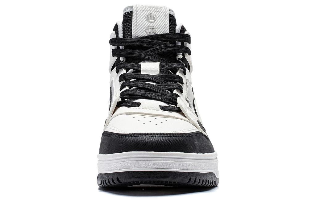 Li Ning Mountain Origin 2.0 Slip Resistant Abrasion Resistant High top Skateboard Shoes Women's Black White AGCT346-1