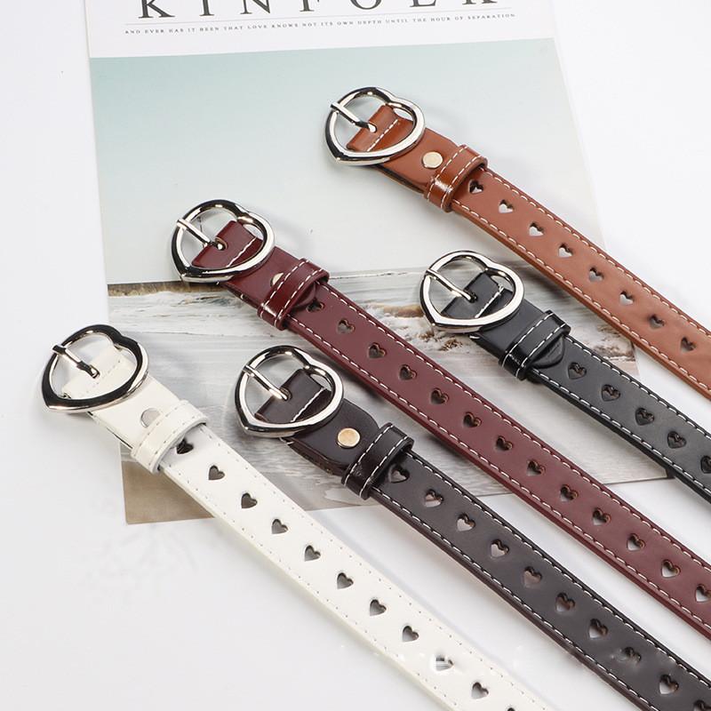 Belt Love Buckle Simple Versatile Hollow Fashion Personalized Jeans Belt Women