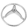 13.5in 3 Spoke 316 Stainless Steel Steering Wheel with 5/8in ‑18 Nut Turning Knob for Yacht