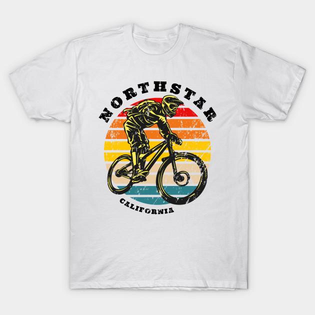 Men Black Print T-shirt Mtb Mountain Bike Northstar California Mountain Biking No-Cut Transfer Paper Print Cotton Tshirt 2XL