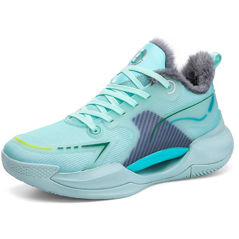 

Мужские баскетбольные кроссовки, зимние, теплые, хлопковые, легкие, удобные, плоские, для тренировок, спорта, баскетбольные ботинки для мужчин 45 зелёный