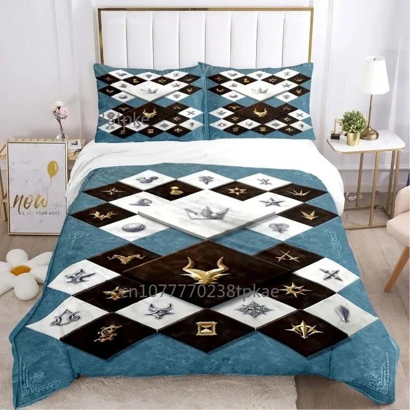 3D Printing Cartoon Game Kingdom Heart Bedding Set Single Twin Full Queen King Size Bed Set Adult Kid Bedroom Duvet Cover Sets