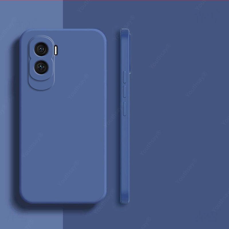 

Для Honor 90 Lite 5G жидкий силиконовый чехол для Honor 90 Lite чехол Funda Shell Coque мягкий TPU телефон бампер для Honor 90 Lite For Honor 90 Lite синий