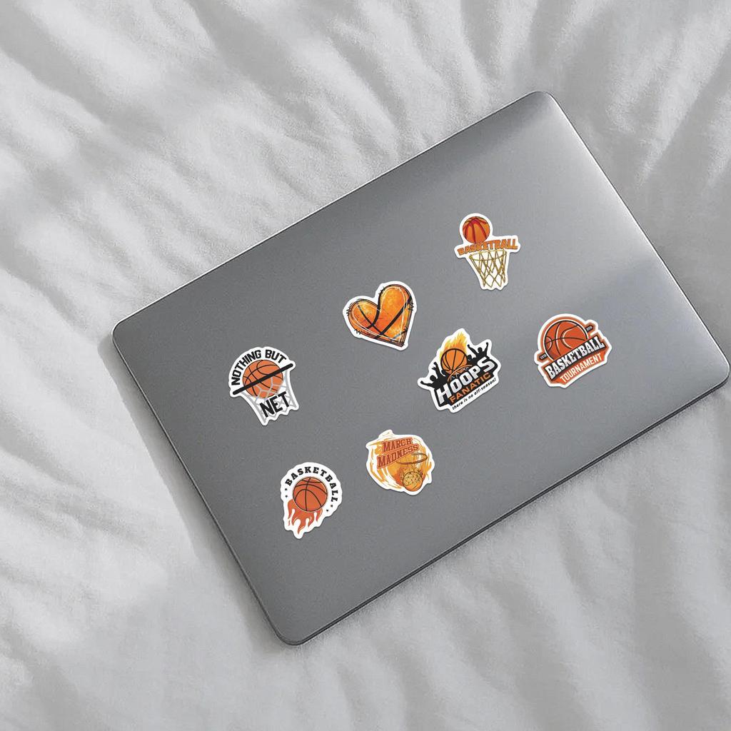50 Basketball Graffiti Sticker Sheets: Waterproof PVC for Luggage, Notebooks, Phones, and Computers
