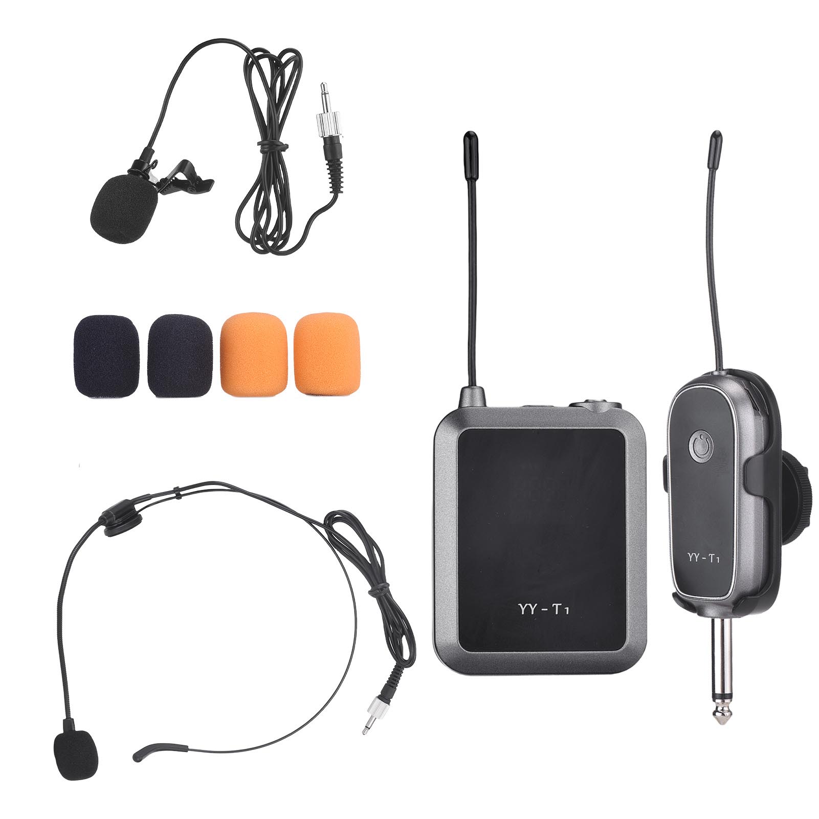 

Беспроводная микрофонная система UHF Микрофонный комплект с гарнитурой/петличным микрофоном 32 канала поясной передатчик