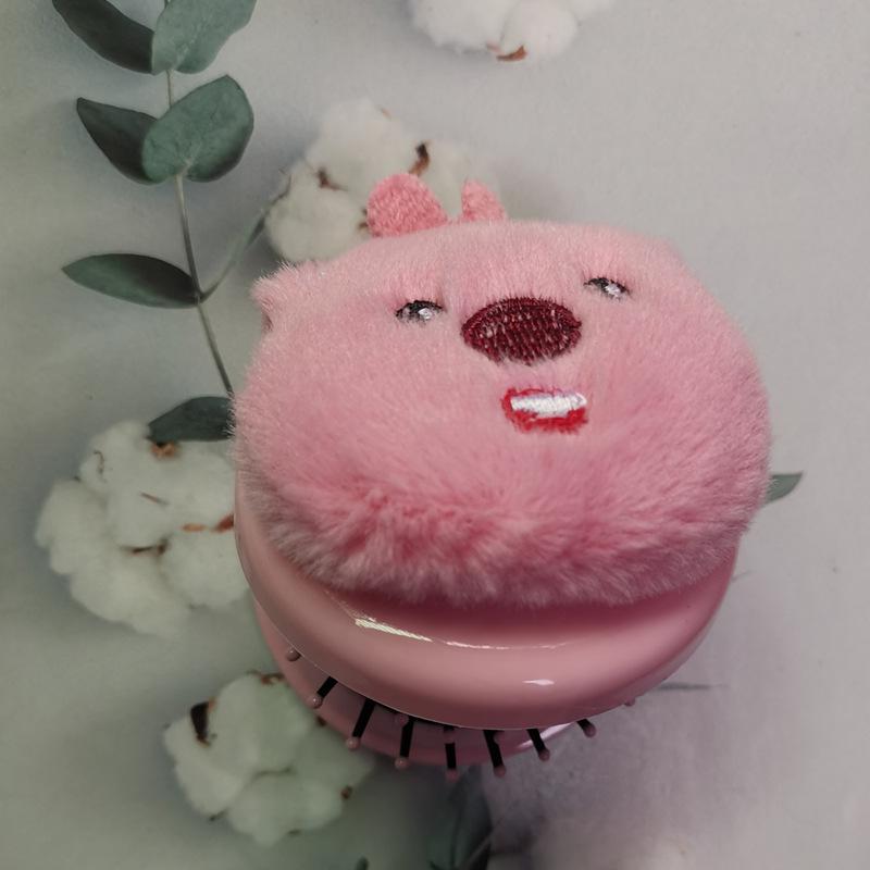 Мультяшный Бобр Мини Расческа-подушка и Зеркало Набор - Милый, Мягкий, Портативный Гребень для Девочек