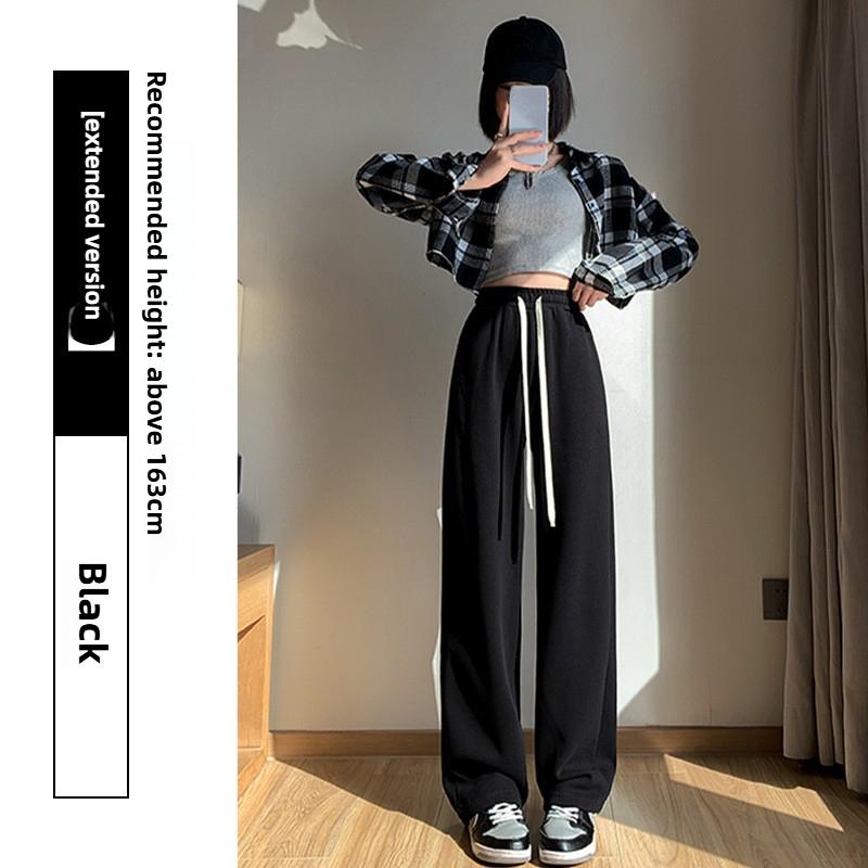 

GMXIA Женские модные повседневные брюки с однотонным принтом и высокой талией и капри XXL чёрный