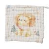 Cartoon Print Soft Cotton Baby Towel & Bib Set - Six-Layer Breathable Gauze 