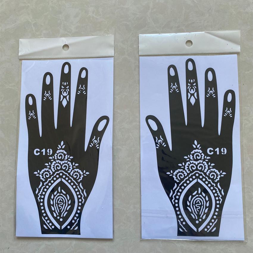 Dark Hand Tattoo Stickers: Original, Beautiful Hand-Shaped Temporary Tattoo Templates