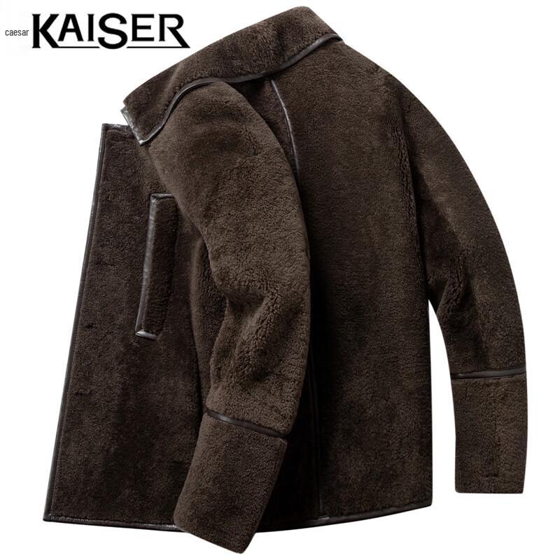 KAISER Men's Genuine Sheepskin Leather Jacket