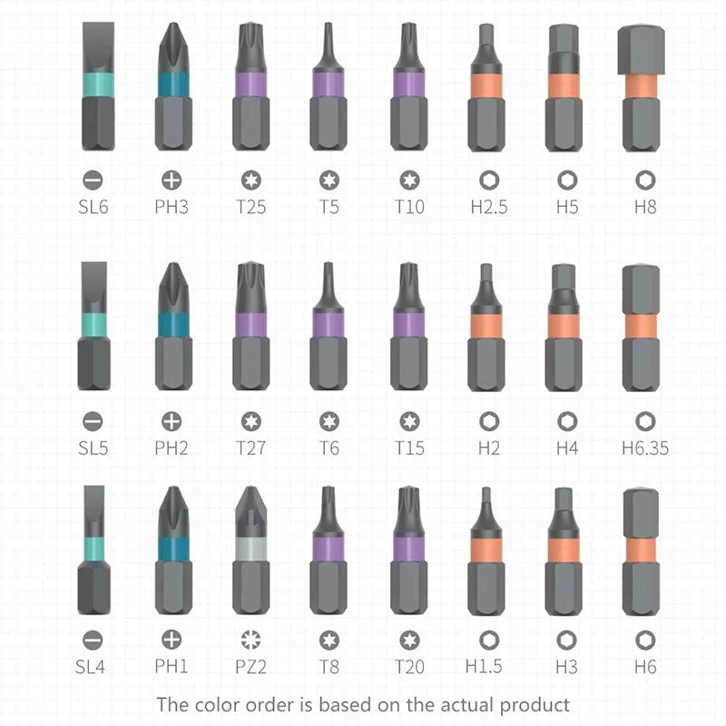 24-in-1 Ratchet Screwdriver Set, S2 Alloy Steel Magnetic Bits for Furniture Assembly, Electronics, Bicycle Repair DIY