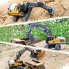 Remote Control Excavator Building Toy for Boys, 1200mAh RC Excavator Toy with Metal Bucket and Lights, 11 Channel Excavator Toy, Birthday Gift