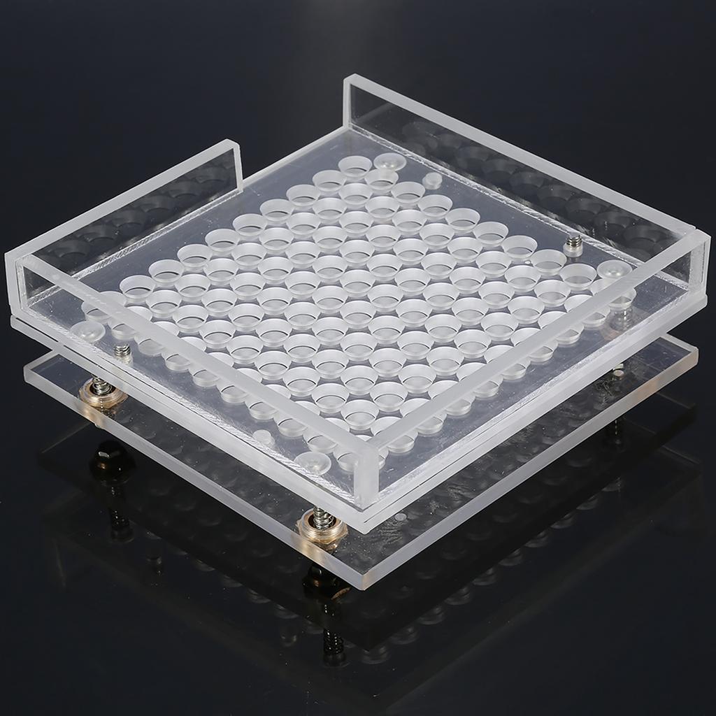 New 100 Holes Acrylic Capsule Filler Manual Machine Powder Filling Flate Kit With Handle 5#