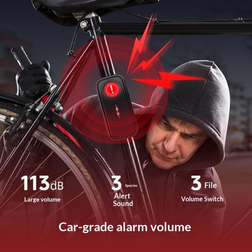 Car Bicycle Vibration Anti-theft Alarm, Outdoor Waterproof Remote Control Mountain Bike Large Volume Alarm
