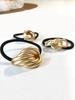 Golden Hair Tie, Adult Hair Accessories, Ponytail Elastic Band, Golden Metal Ponytail Holder 1pc Halloween
