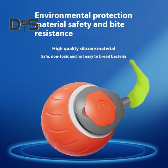 Elektrisches Katzenballspielzeug, intelligentes selbstrollendes Ballspielzeug, bissfestes, über USB wiederaufladbares Haustierspielzeug für Hauskatzen zur Linderung von Langeweile