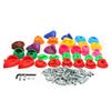 32Pcs Children's Climbing Wall Plastic Stones Holds Hand Feet Starter Rock Holder+Screws
