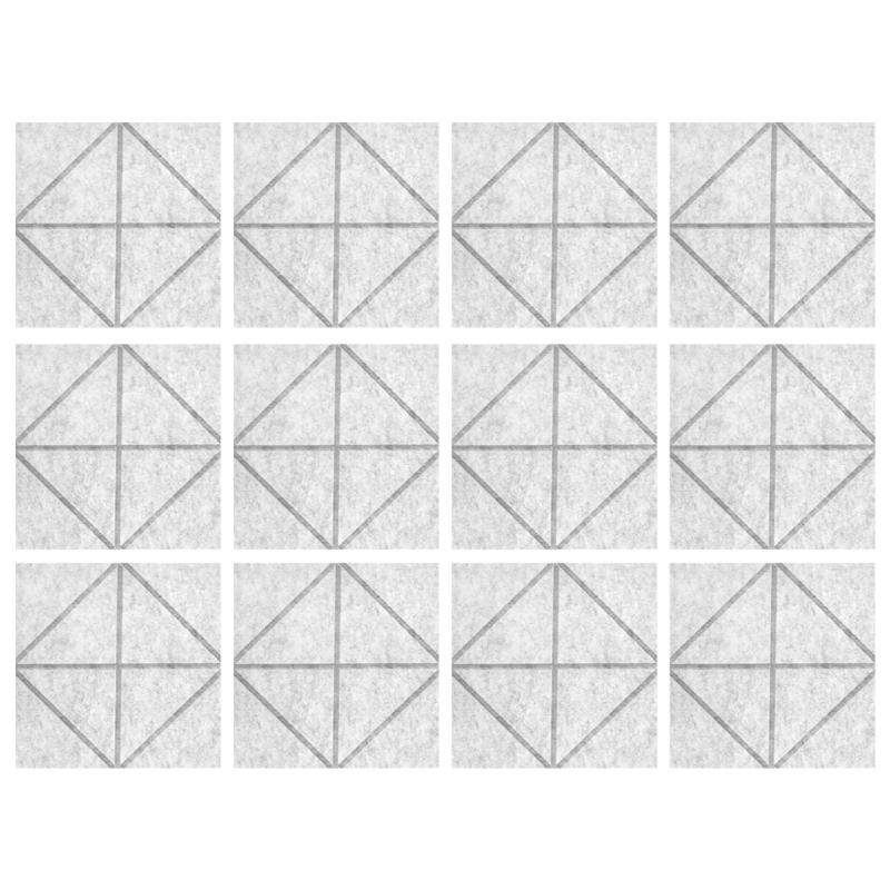 12Pieces Acoustics Foam Wall Tiles Soundproof Foam Panel Polyester Wall Panels for Quiet Study Spaces and Libraries
