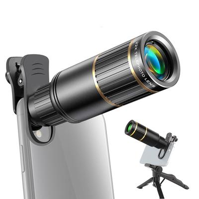 22X Telefon Teleobjektiv Kit mit Telefon Halter Objektiv Clip Augenmuschel Reinigung Tuch Mini Stativ für