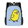 Chubby Yellow Lutino Budgie Parakeet Backpack For Student School Laptop Travel Bag Yellow Budgie Lutino Parakeet Parrot Birds