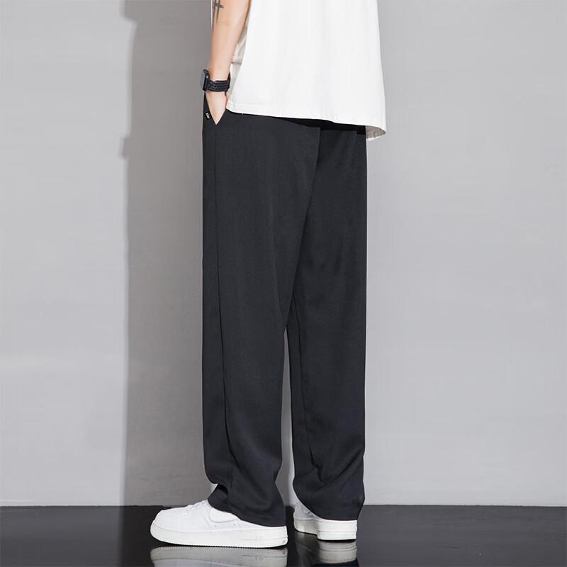 VUUG Men's Casual Drapey Wide-Leg Trousers