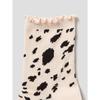 [8 Seconds] Leopard Print Shirred Socks Beige (3567KTAMDA)