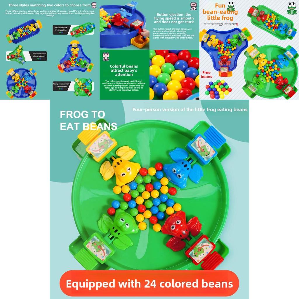 Frog Eating Beans Family Interactive Desk Game With Plastic Material For Kids And Teens