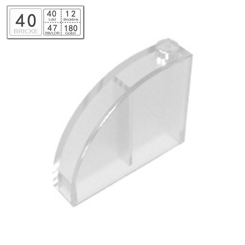 BRICKE 65734 4x1x2 2/3 Curved Brick - LEGO Compatible MOC Accessory 17 pcs прозрачный