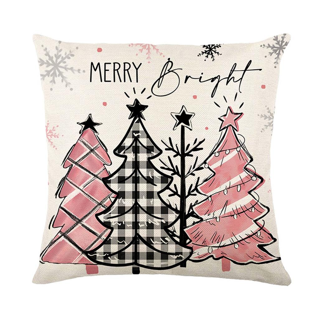 Merry Christmas, Throw Pillow Cover, 18 X 18 Inch, Winter Holiday, Cushion Cover Sofa Decoration, Christmas Tree