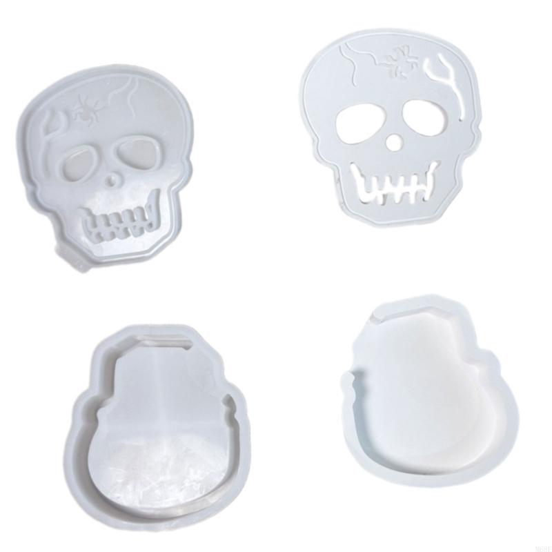 Skull Silicone Mould for Epoxy Resin Handmade Soap Home Decoration M68E