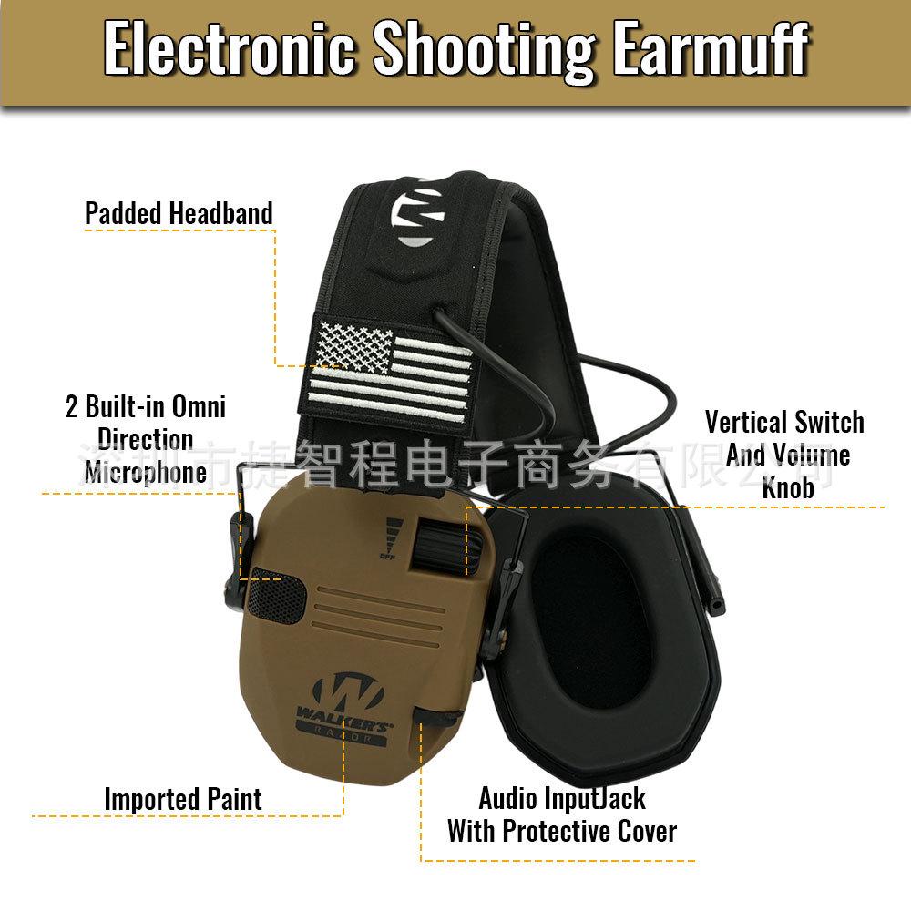 Smart Noise-Reducing Earmuffs for Outdoor Shooting & Hunting