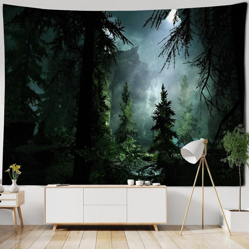 Fantasy Wasserfall Wald Muster Wandteppich Heim Wanddekoration Wandteppich Schlafzimmer Wohnzimmer Wandteppich